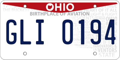 OH license plate GLI0194