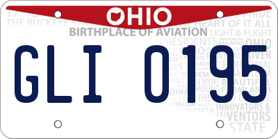 OH license plate GLI0195