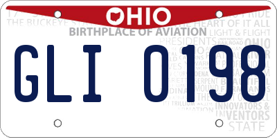 OH license plate GLI0198