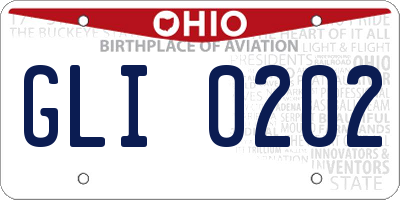 OH license plate GLI0202