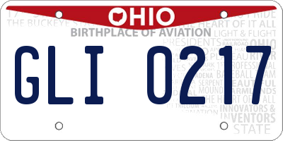 OH license plate GLI0217