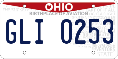 OH license plate GLI0253