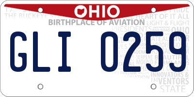 OH license plate GLI0259
