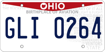 OH license plate GLI0264
