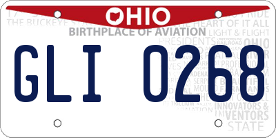 OH license plate GLI0268