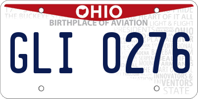 OH license plate GLI0276
