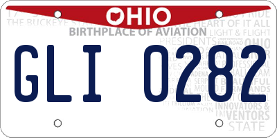 OH license plate GLI0282