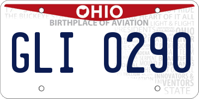 OH license plate GLI0290