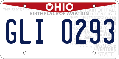 OH license plate GLI0293