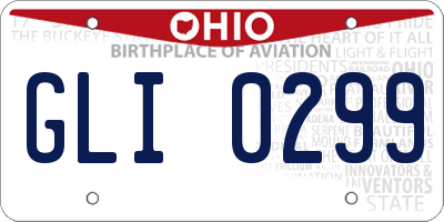 OH license plate GLI0299