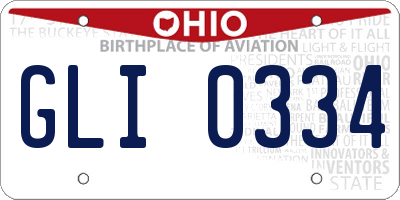 OH license plate GLI0334