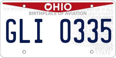 OH license plate GLI0335