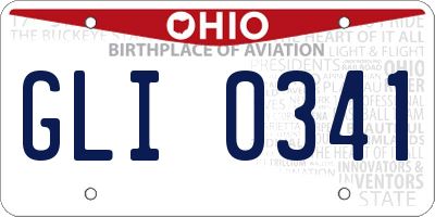 OH license plate GLI0341