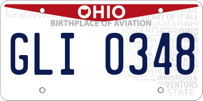 OH license plate GLI0348