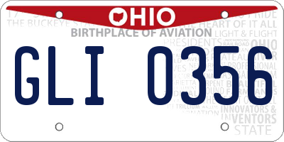 OH license plate GLI0356