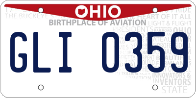 OH license plate GLI0359