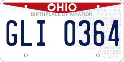 OH license plate GLI0364