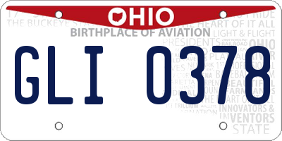 OH license plate GLI0378