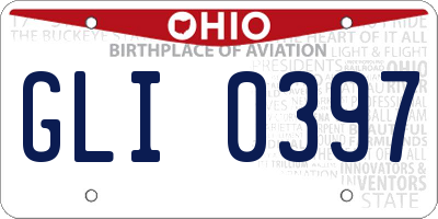 OH license plate GLI0397