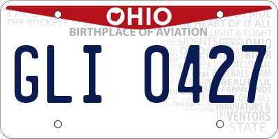 OH license plate GLI0427