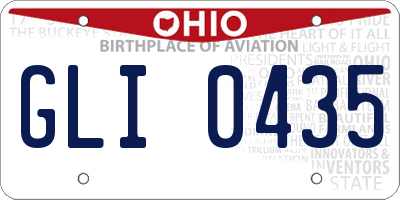 OH license plate GLI0435