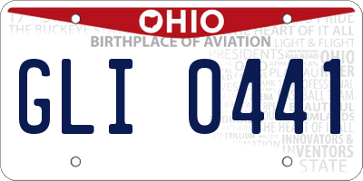 OH license plate GLI0441