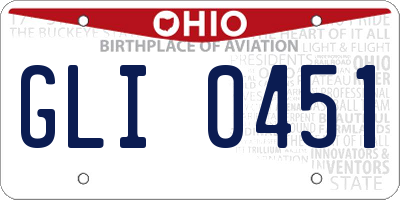 OH license plate GLI0451