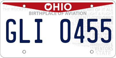 OH license plate GLI0455