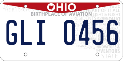 OH license plate GLI0456