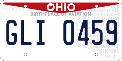 OH license plate GLI0459