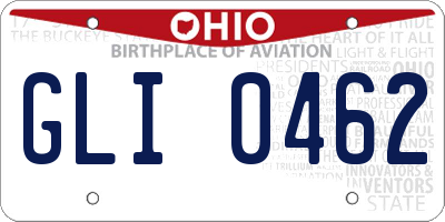 OH license plate GLI0462
