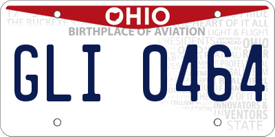 OH license plate GLI0464