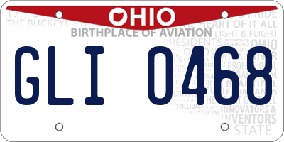 OH license plate GLI0468