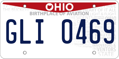 OH license plate GLI0469