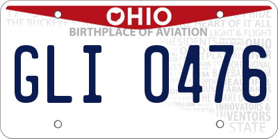 OH license plate GLI0476