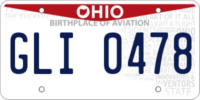 OH license plate GLI0478