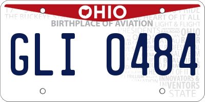 OH license plate GLI0484