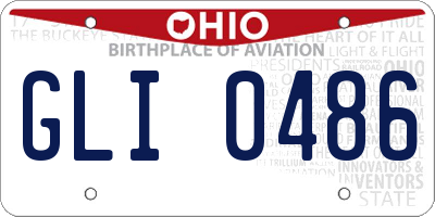OH license plate GLI0486