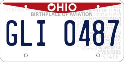OH license plate GLI0487