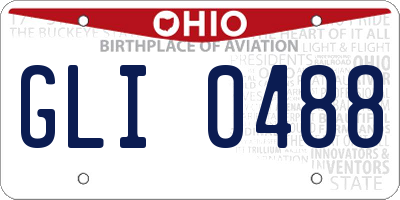 OH license plate GLI0488