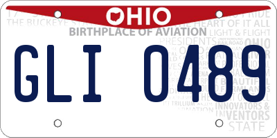 OH license plate GLI0489