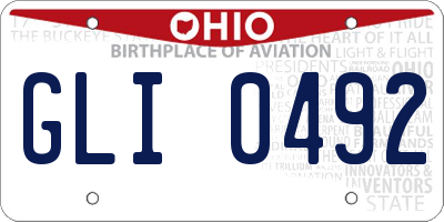 OH license plate GLI0492