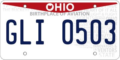 OH license plate GLI0503