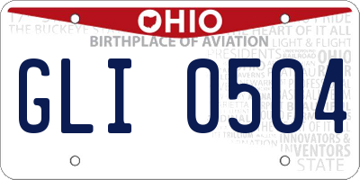 OH license plate GLI0504