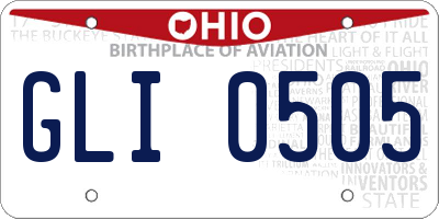 OH license plate GLI0505