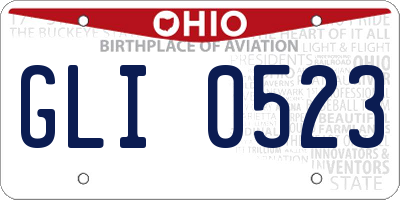 OH license plate GLI0523