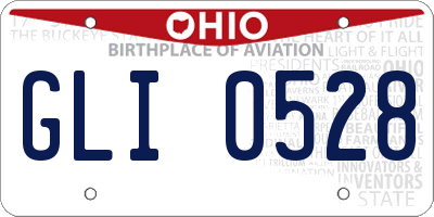 OH license plate GLI0528