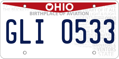 OH license plate GLI0533