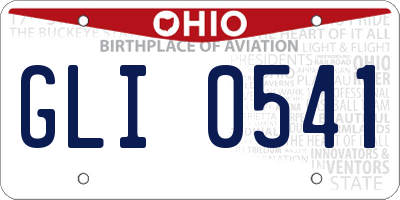 OH license plate GLI0541