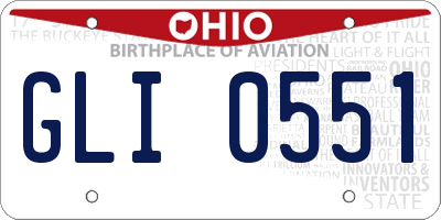 OH license plate GLI0551